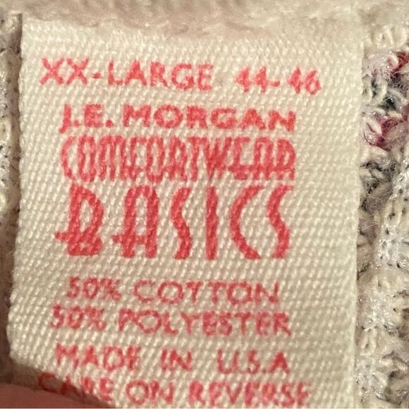 J E Morgan Floral Thermal Long Sleeve Pajama Set Cozy Cold Weather Wear Size XXL - Picture 4 of 5